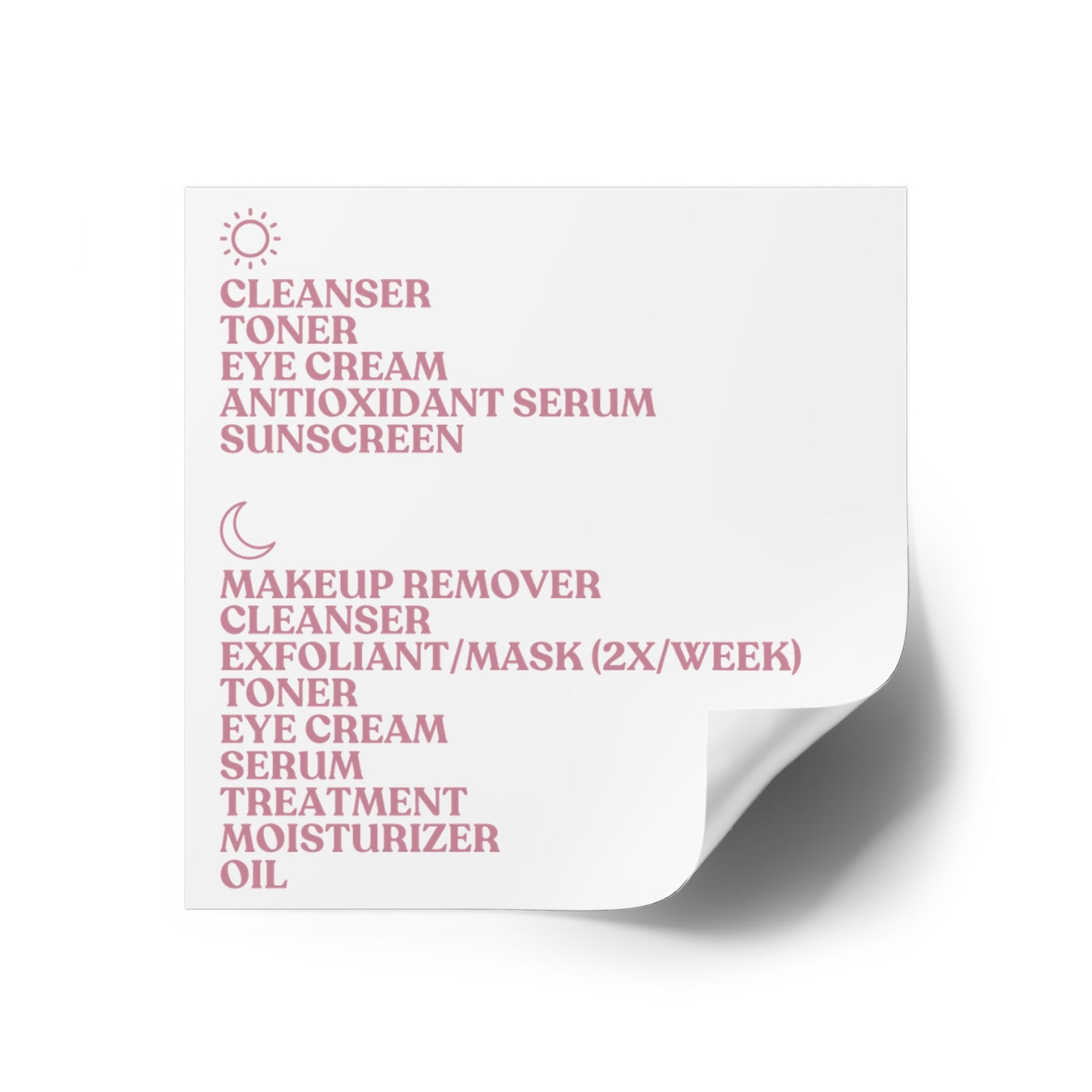 Skincare Order Sticker